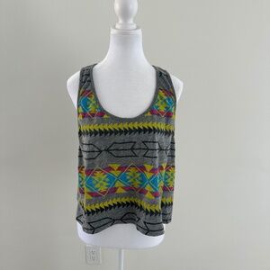 Cropped TANK TOP- Fun Native Print